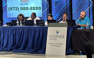 4Change Energy and the North Texas Food Bank take donations at WFAA studios